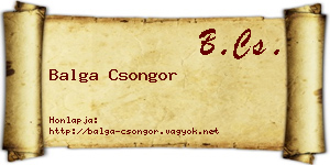 Balga Csongor névjegykártya