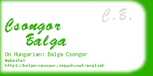 csongor balga business card